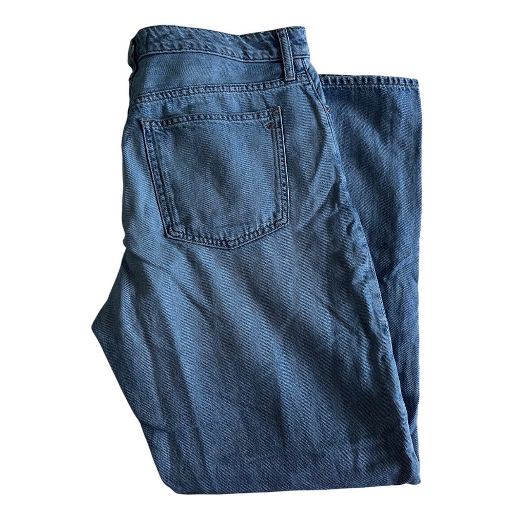 Madewell The Curvy Dean Easy Straight Jeans Womens 29 High Rise Light Wash Denim
